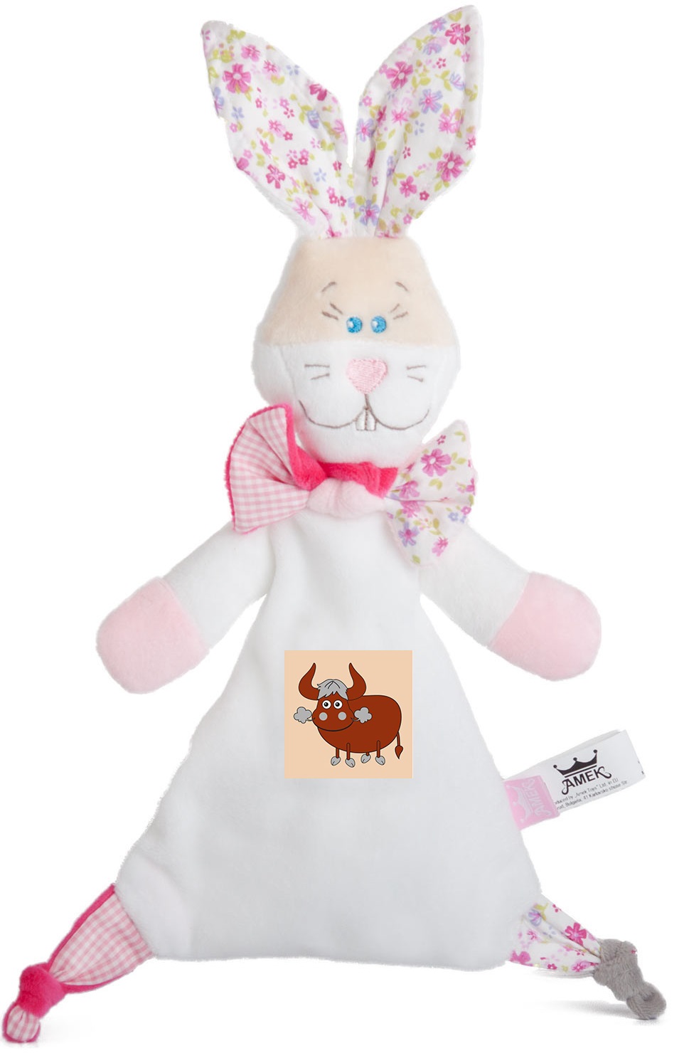 Jucarie moale Amek Toys - Iepuras, zodia Taur, pentru fetite