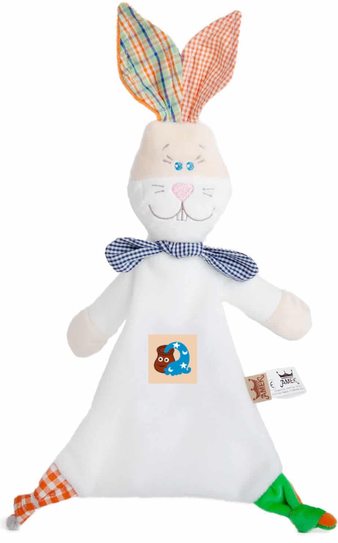 Jucarie moale de imbratisare Amek Toys -  Iepuras,