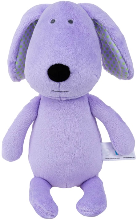 Jucărie moale de îmbrățișat Bali Bazoo - Dog, 28 cm, mov