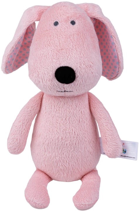 Jucărie moale de îmbrățișat Bali Bazoo - Dog, 28 cm, roz