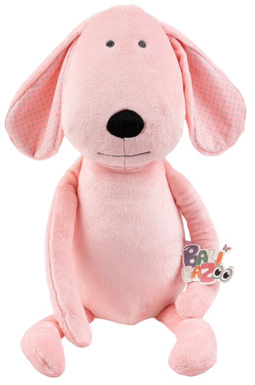 Jucărie moale de îmbrățișat Bali Bazoo - Dog, 58 cm, roz