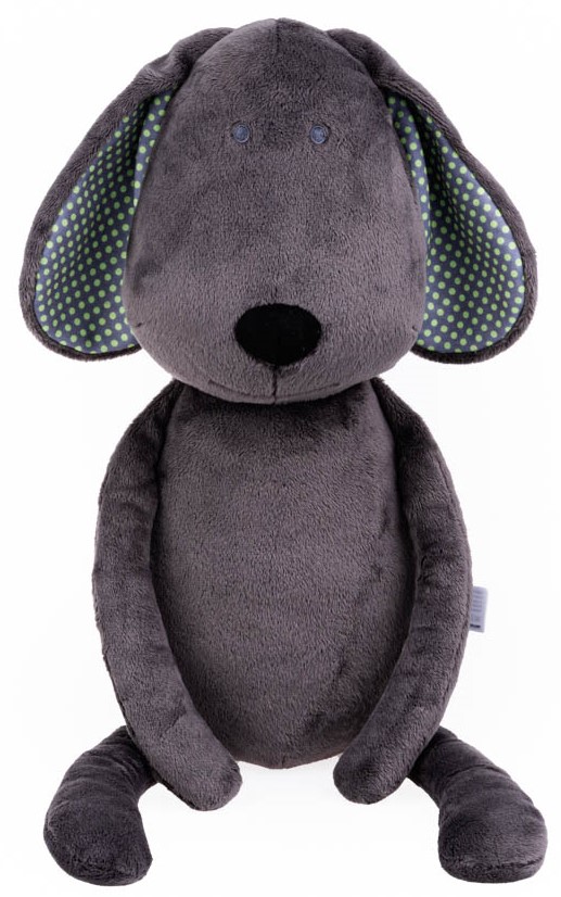 Jucărie moale de îmbrățișat Bali Bazoo - Dog, 58 cm, gri