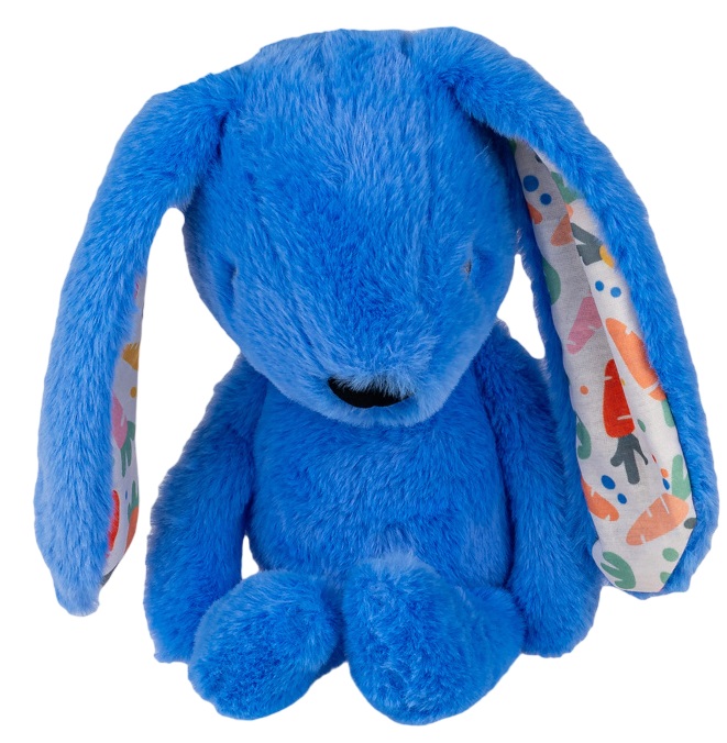 Jucărie moale de îmbrățișat Bali Bazoo - Rabbit, 32 cm, albastră