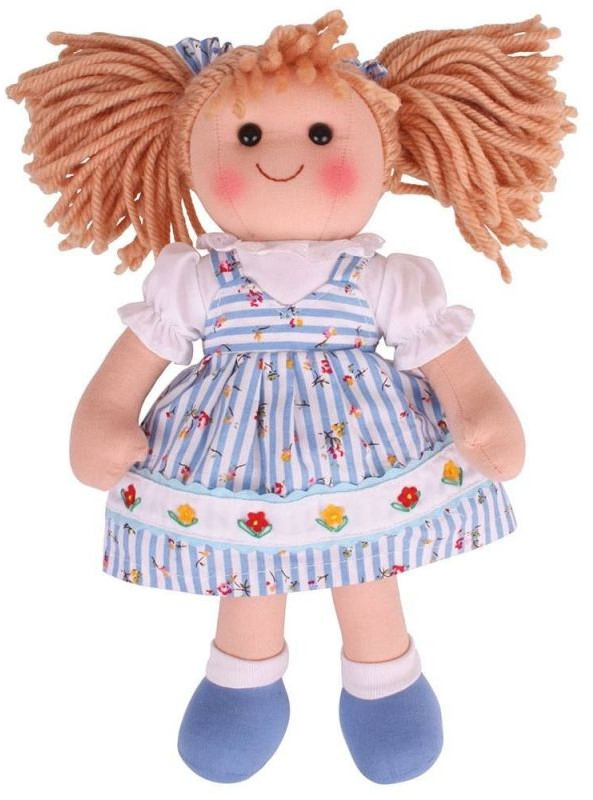 Păpușă moale Bigjigs - Cristin, 34 cm