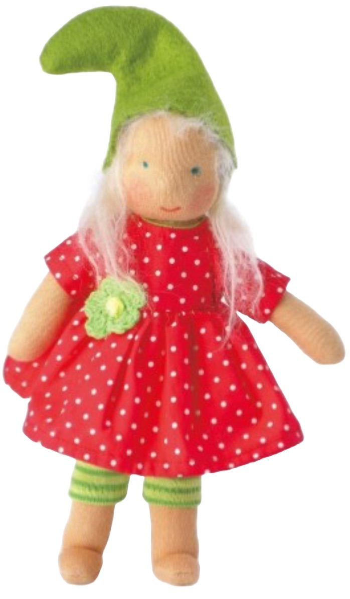 Păpușă moale pentru îmbrățișare Käthe Kruse - Elf, 21 cm