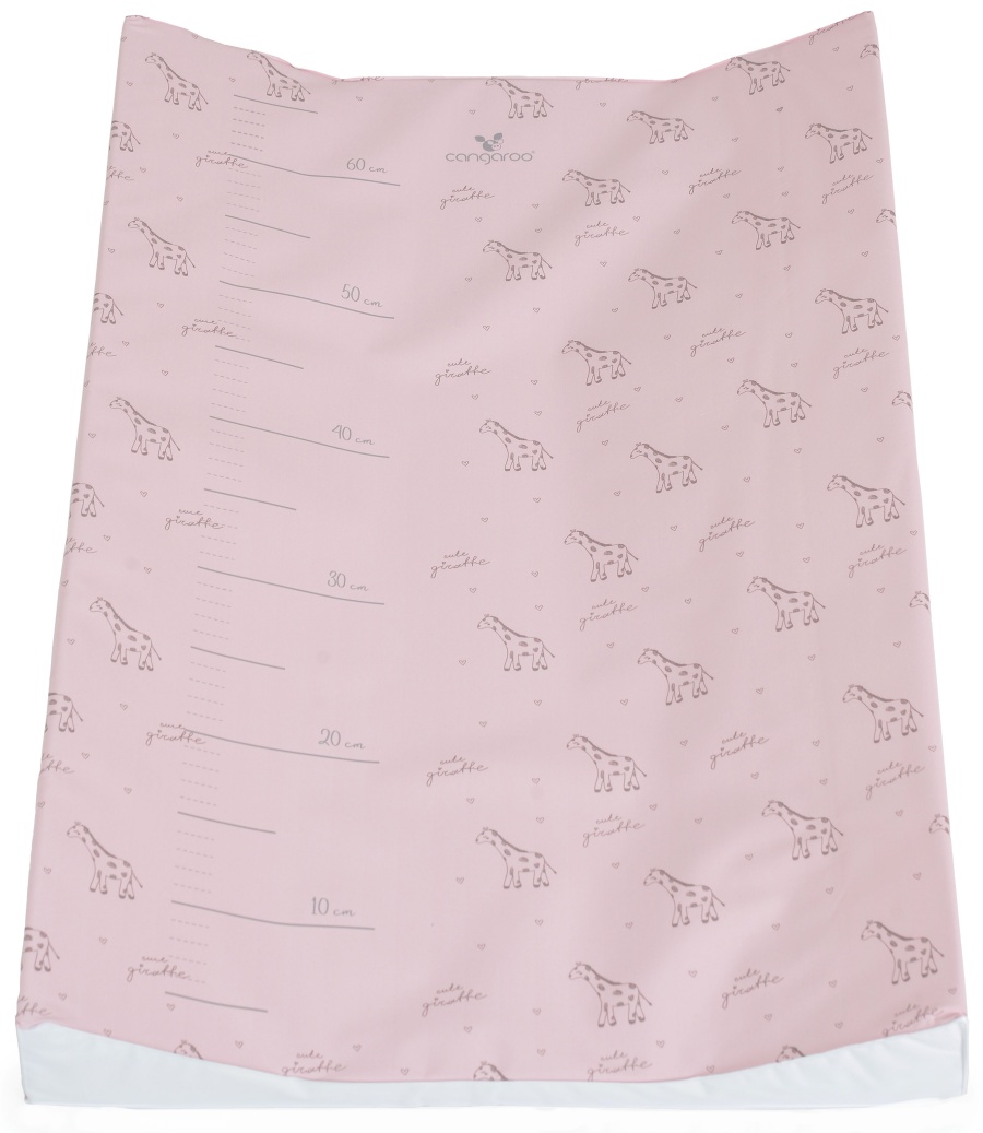 Saltea de schimbat moale Cangaroo - 44 х 67 cm, Pink Giraffe