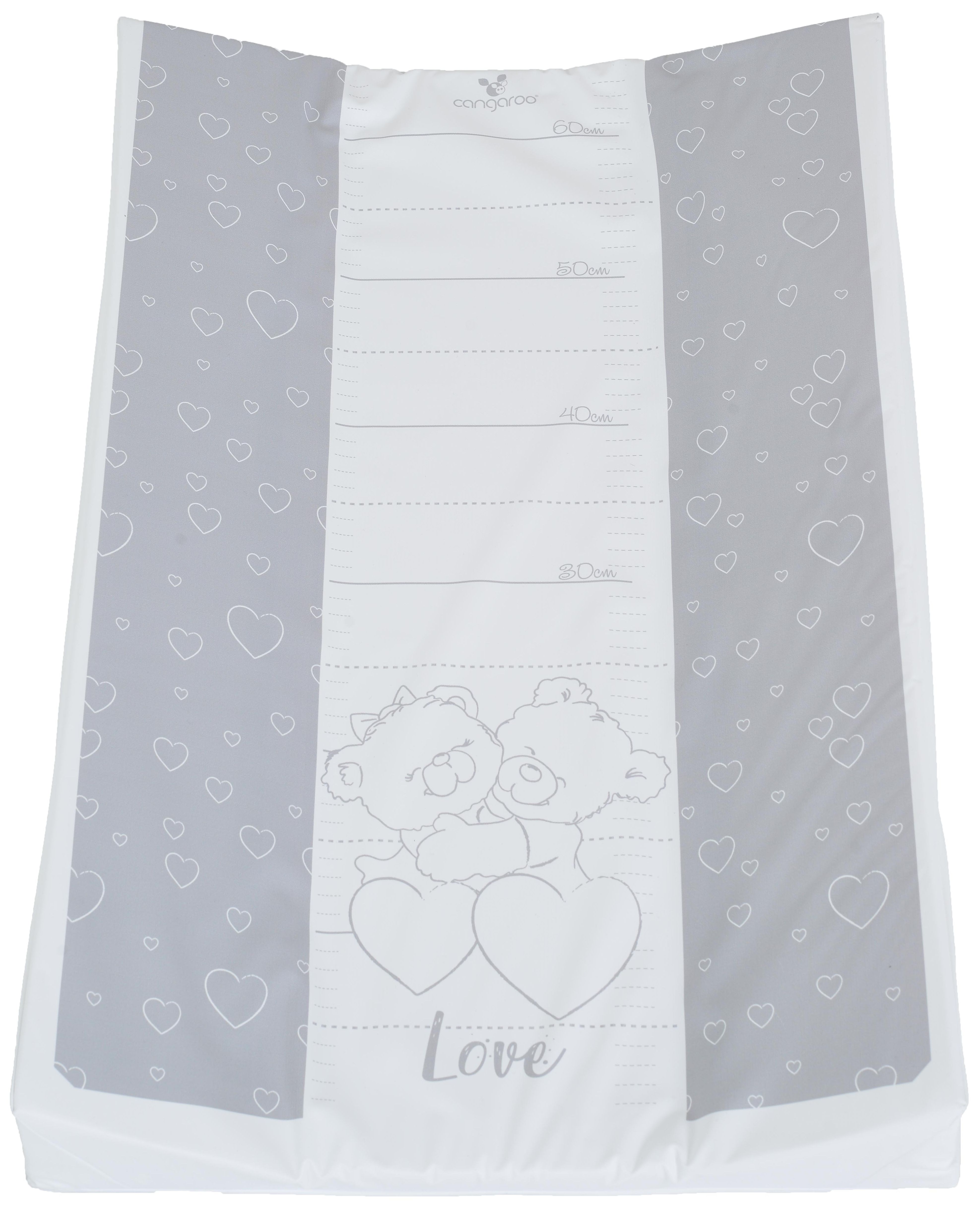 Salteluță moale de înfășat Cangaroo - Grey bears, 44 х 67 cm