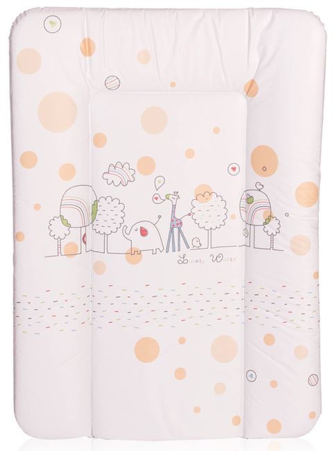 Salteluță moale de înfășat Lorelli - Lovely world, bej cu animale, 50 х 70 cm