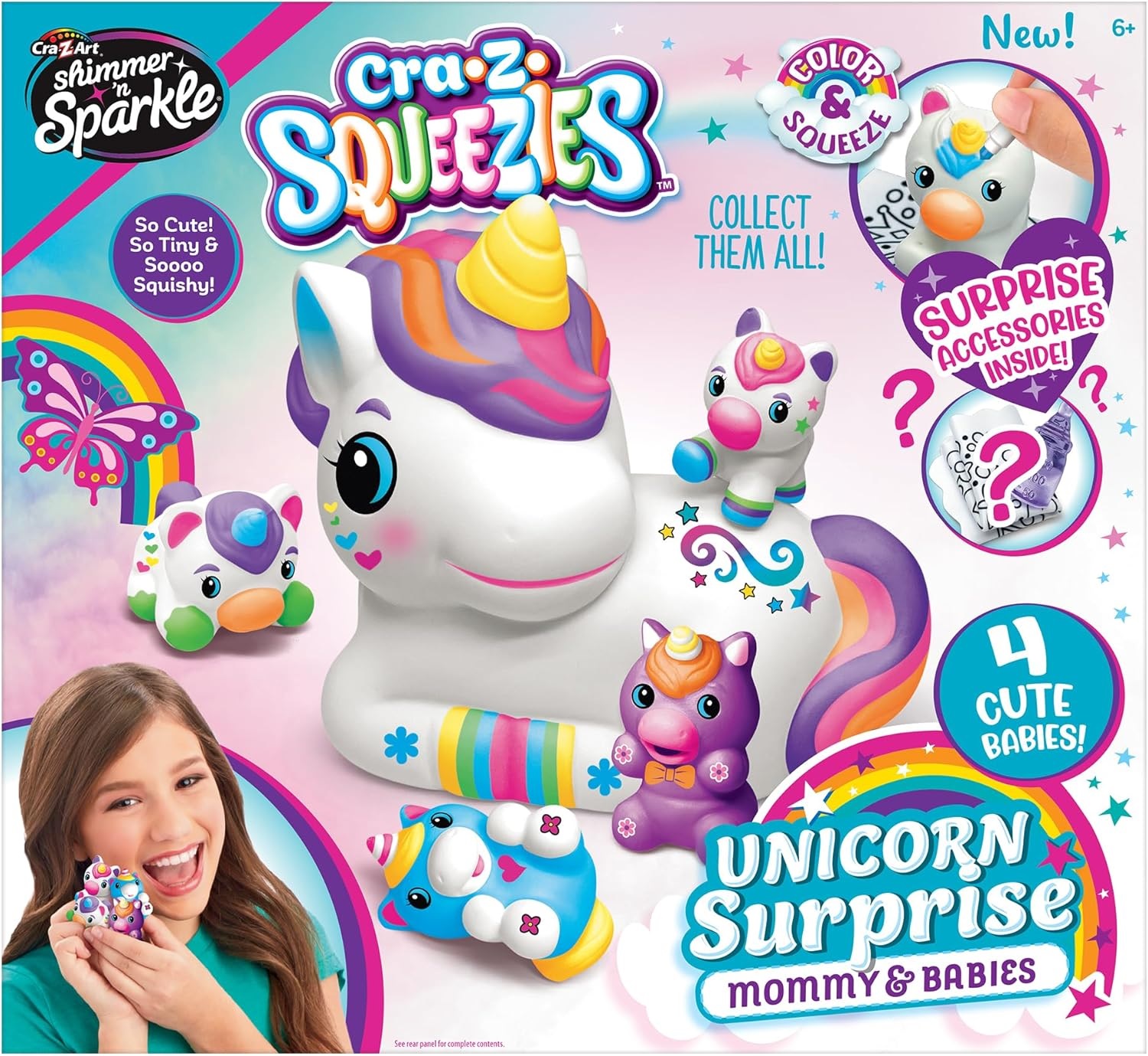 Figurine moi pentru colorat Cra-Z-Art - Unicorn Surprise, mamă și bebeluși