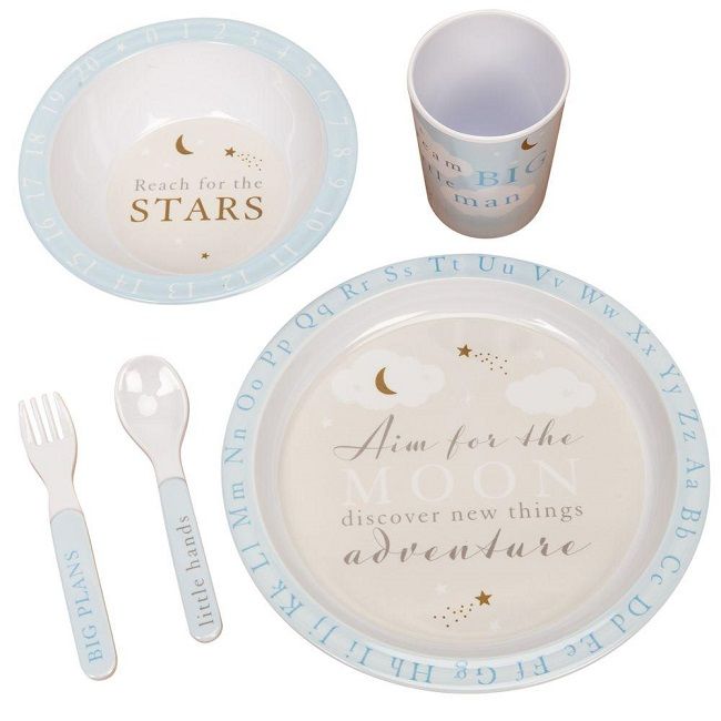 Set de masă din melamină Widdop - Blue, 5 piese