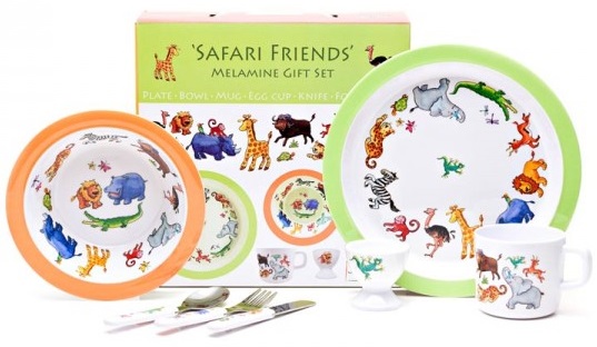 Set de masa cu melamina Widdop - Safari, 7 piese