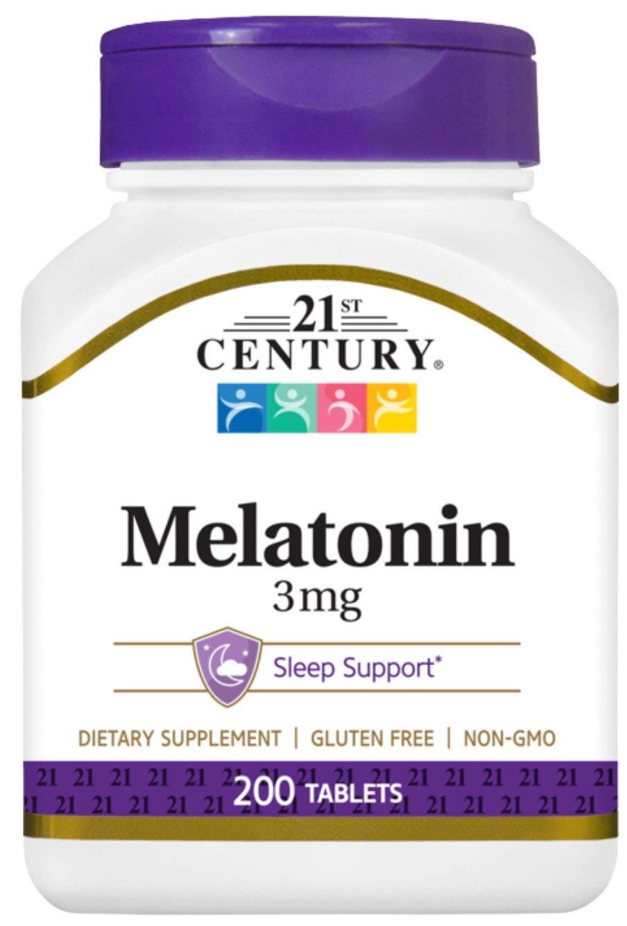 Melatonin, 3 mg, 200 tablete, 21st Century