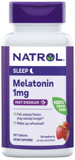 Melatonin Fast Dissolve, 1 mg, 90 tablete, Natrol