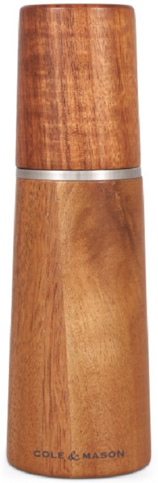 Moară de sare Cole & Mason - Marlow Acacia, 18,5 x 6 cm, lemn de acacia
