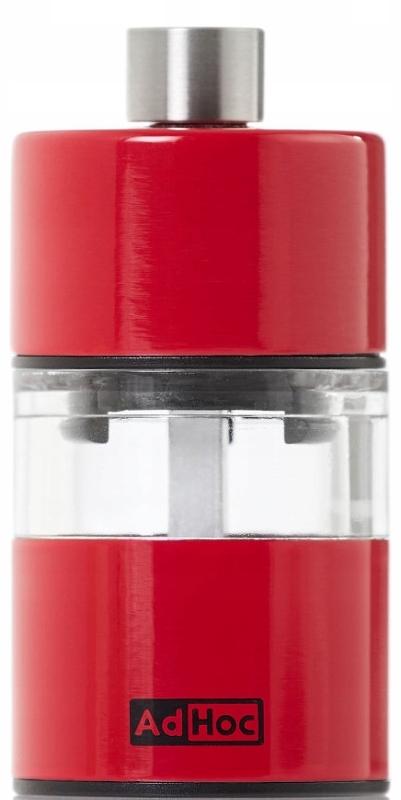 Râșniță pentru sare și piper AdHoc - Minimill, 6 cm, roşu