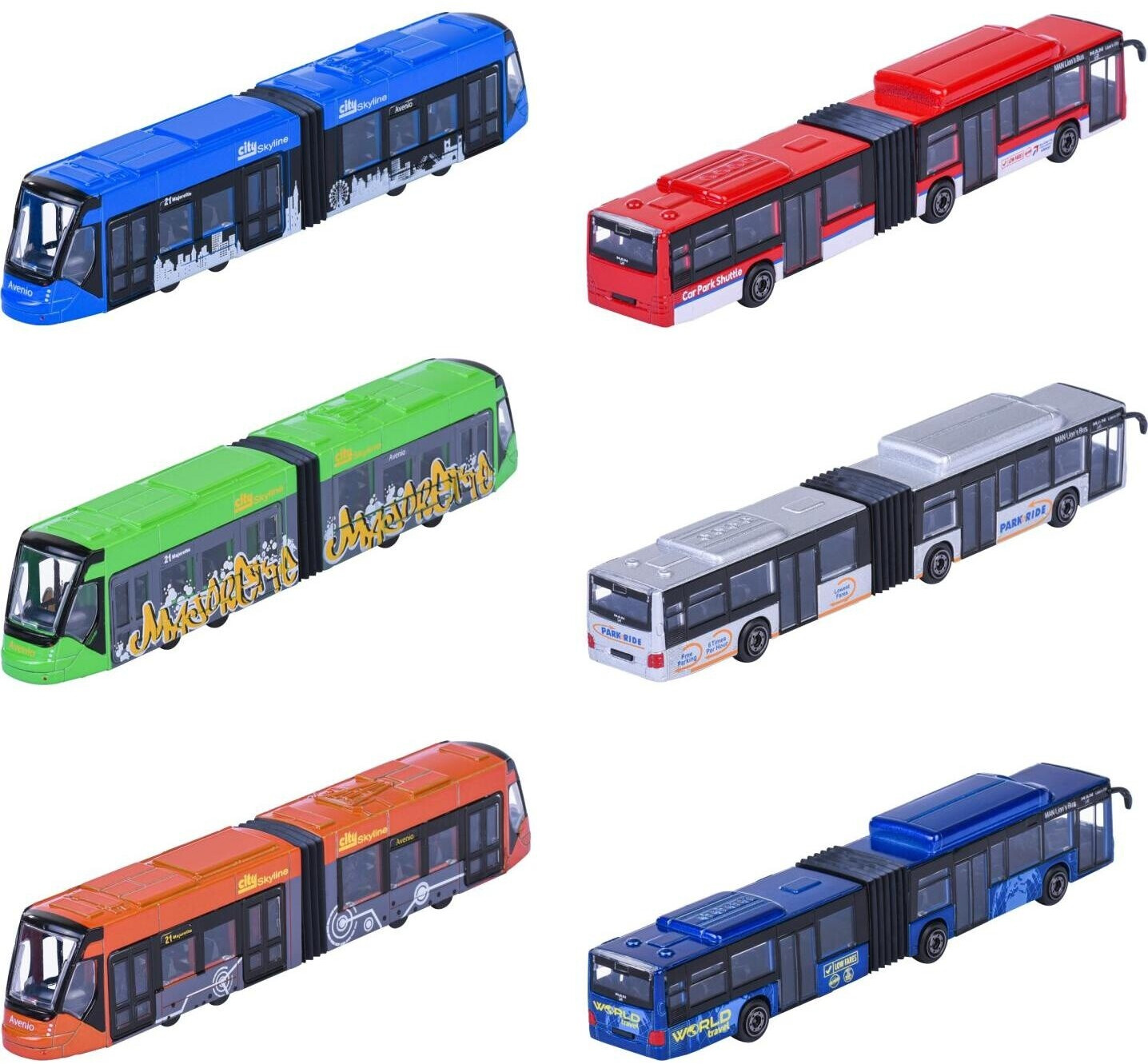 Autobuz metalic Majorette - City Bus MAN Series Avenio, 1:64, sortiment