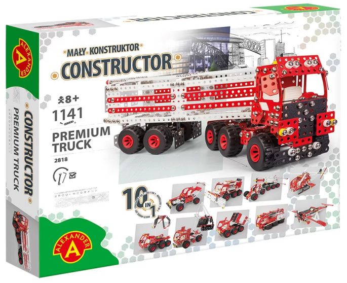 Constructor metalic 10 în 1 Alexander - Premium Truck, 1141 piese