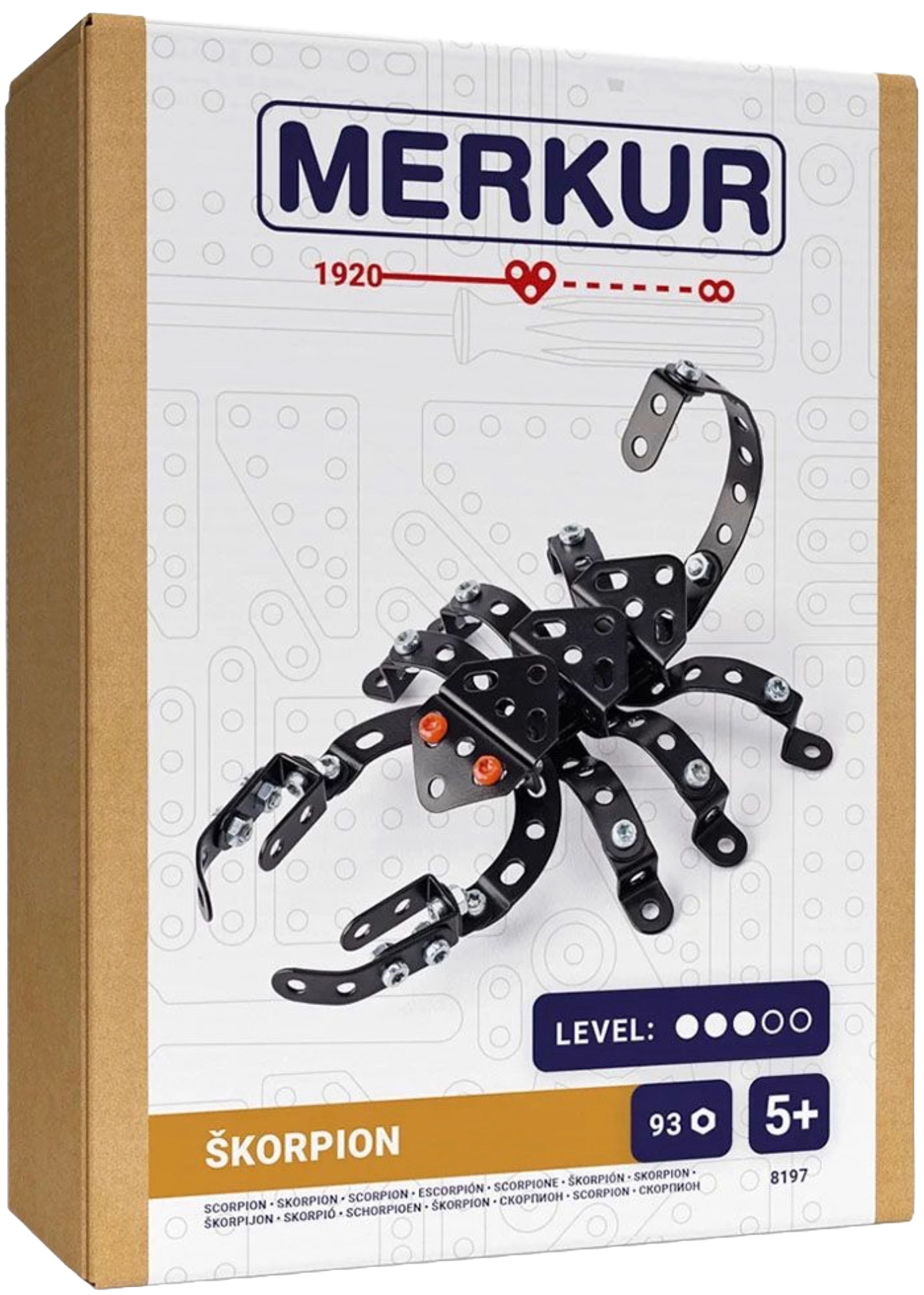 Constructor de metal Merkur - Scorpion, 93 piese