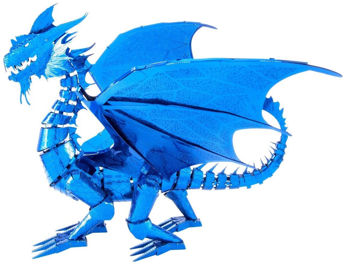 Model metalic de asamblat Metal Earth: Premium Series - Blue Dragon