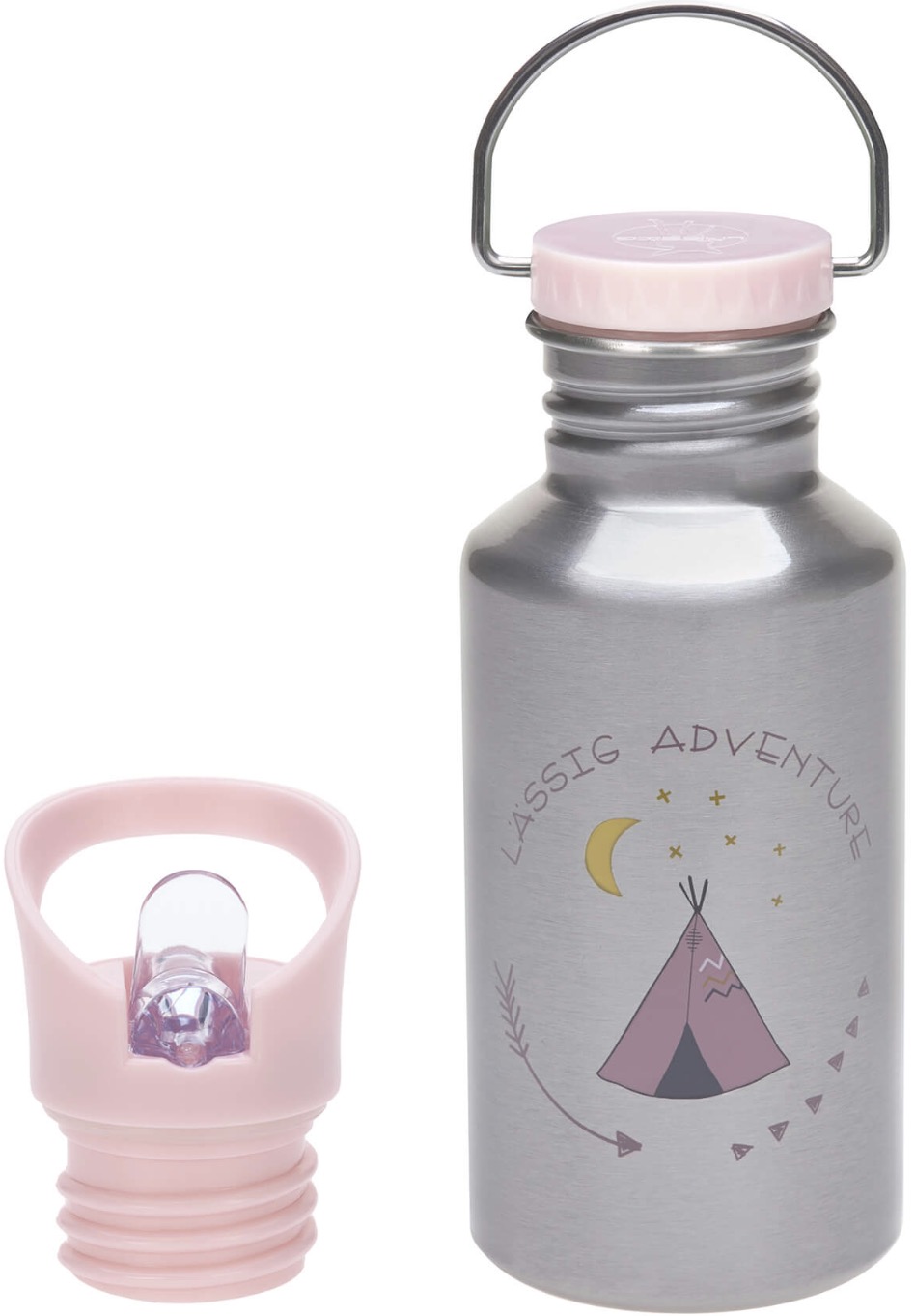 Sticlă metalică Lassig - Adventure Tipi, 500 ml