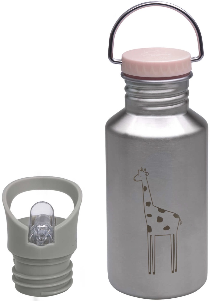 Sticlă metalică Lassig - Giraffe, 500 ml