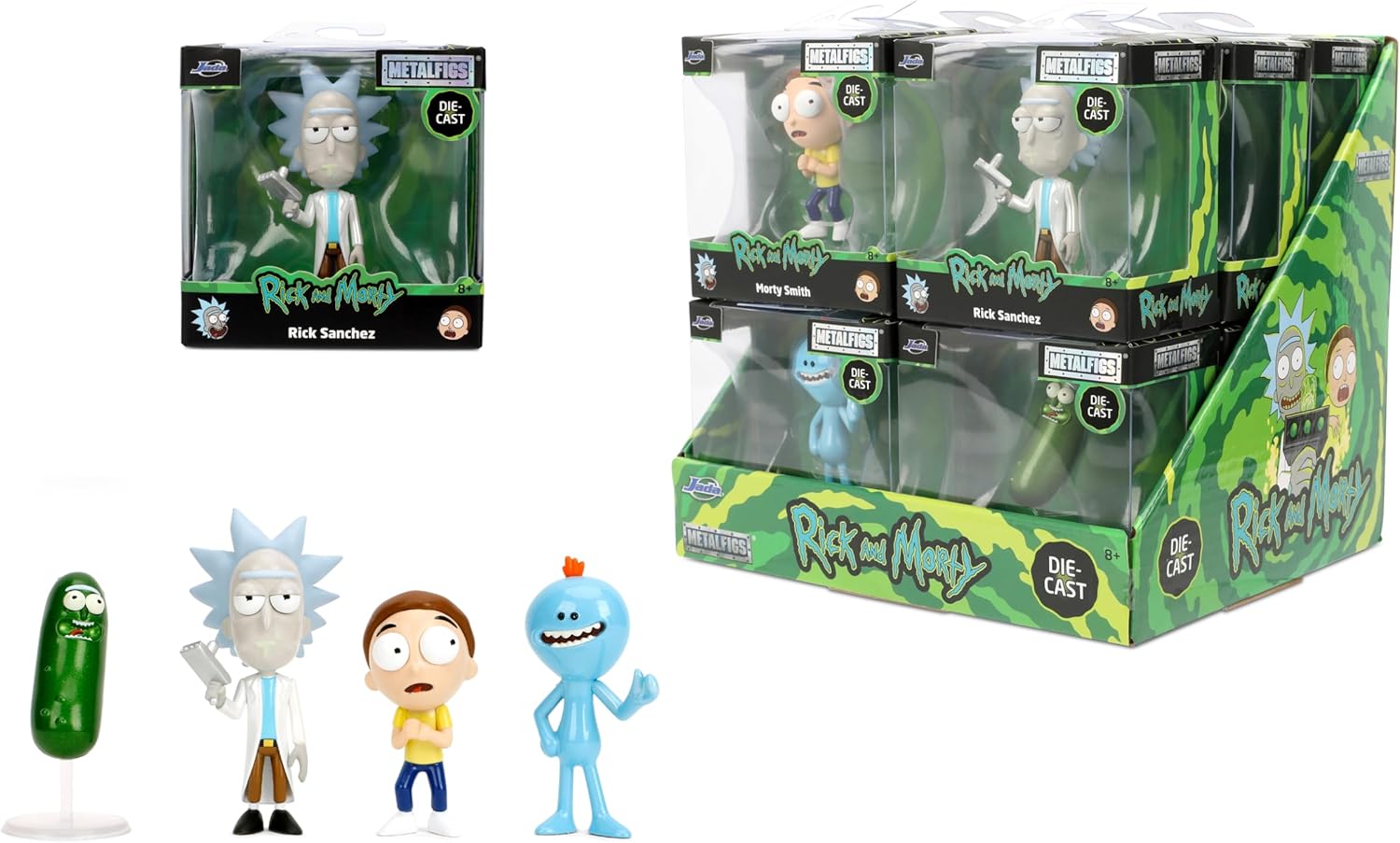 Figurină metalică Jada Toys - Rick and Morty, 6.5 cm, sortiment