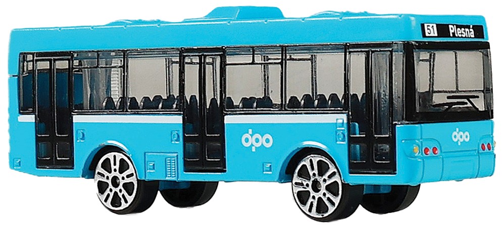 Jucărie metalică Rappa - Autobuz, 8.5 cm