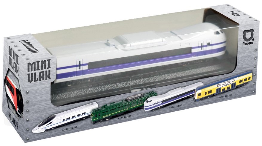 Jucărie din metal Rappa - Tren expres, alb, 15 cm
