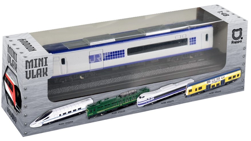 Jucărie din metal Rappa - Locomotivă, albă, 15 cm