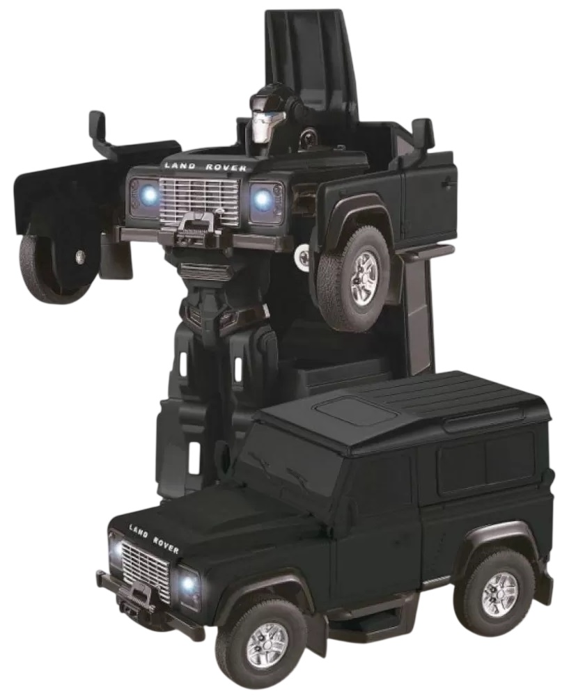 Jucărie metalică Rastar -Robot transformabil/Land Rover Defender, 1:32, negru