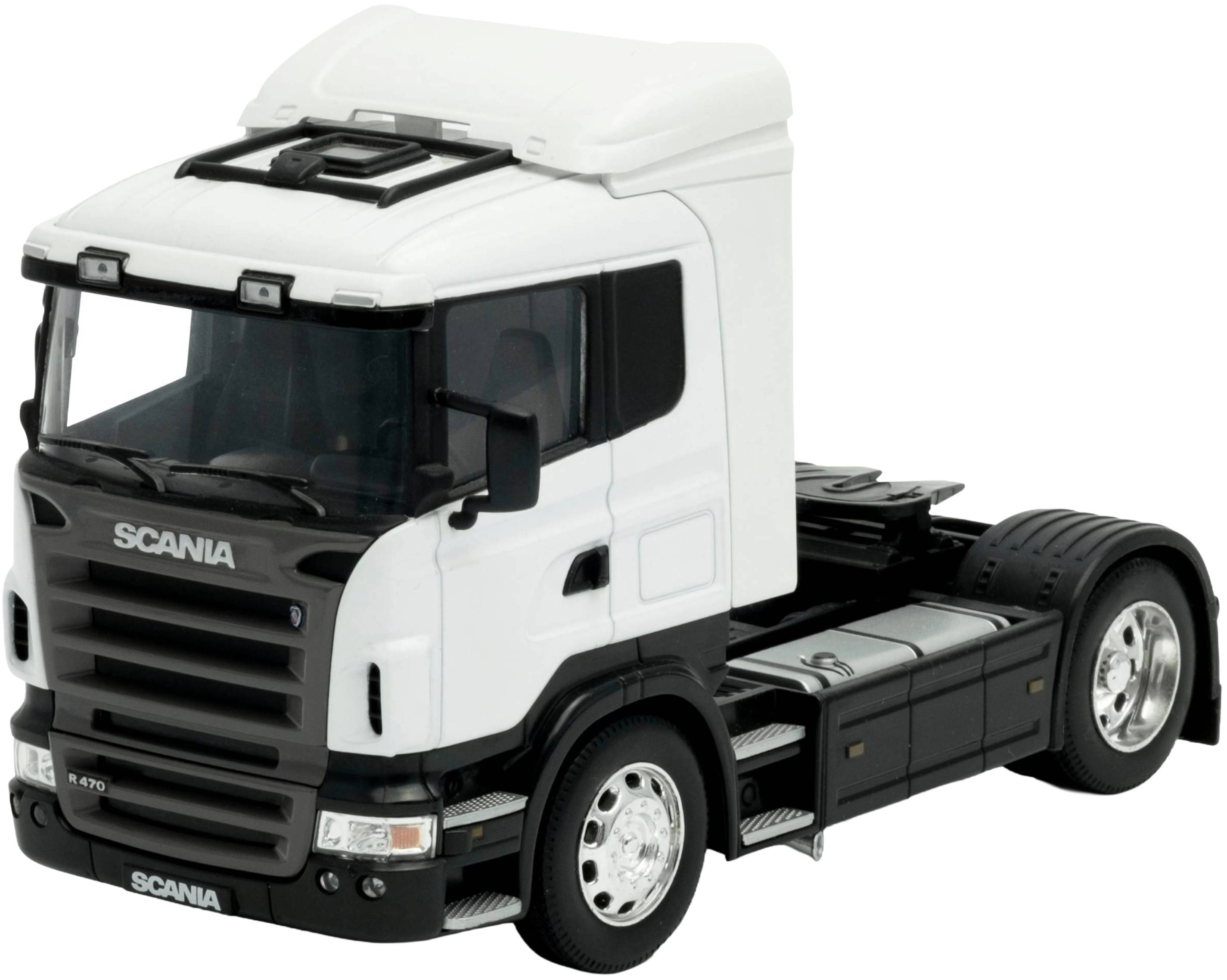 Jucărie metalică Welly - Cap tractor Scania R470, alb, 1:32