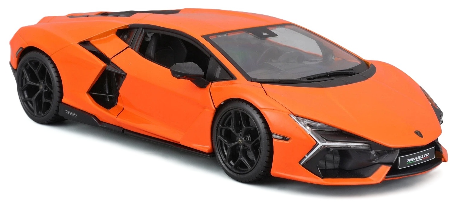 Mașină metalică Bburago - Lamborghini Revuelto, Hybrid 2023, 1:24, portocalie