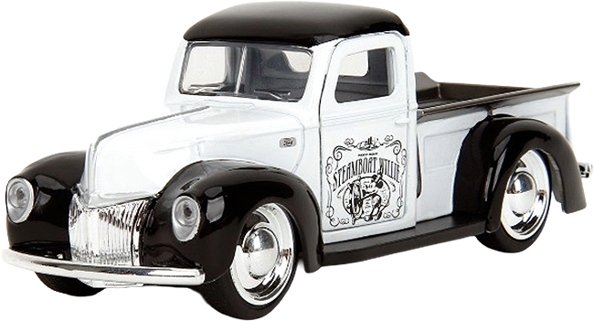Mașinuță metalică Jada Toys Disney - Steamboat Willie, 1941 Ford Pickup, 1:32