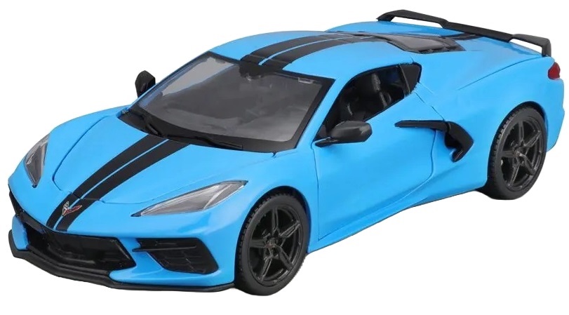 Mașinuță metalică Maisto Special Edition - Chevrolet Corvette Stingray Z51 2020, albastră, 1:24