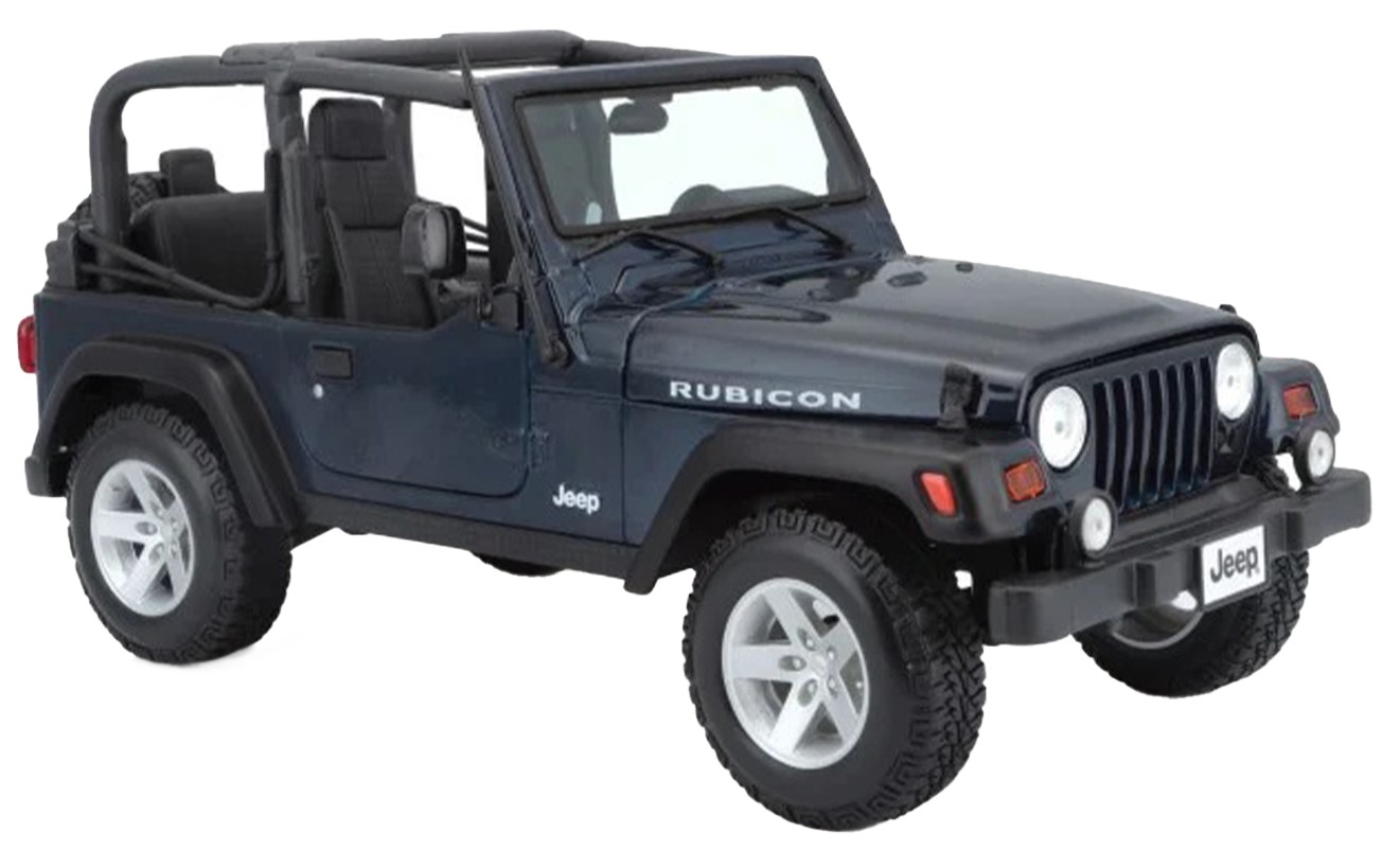 Mașină metalică Maisto Special Edition, Jeep Wrangler Rubicon, 1:18,  Albastru