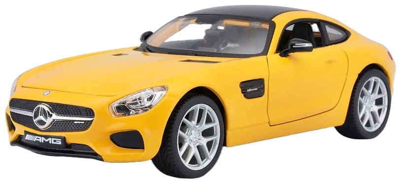 Mașină metalică Maisto Special Edition, Mercedes Benz  AMG, 1:24, Galbenă