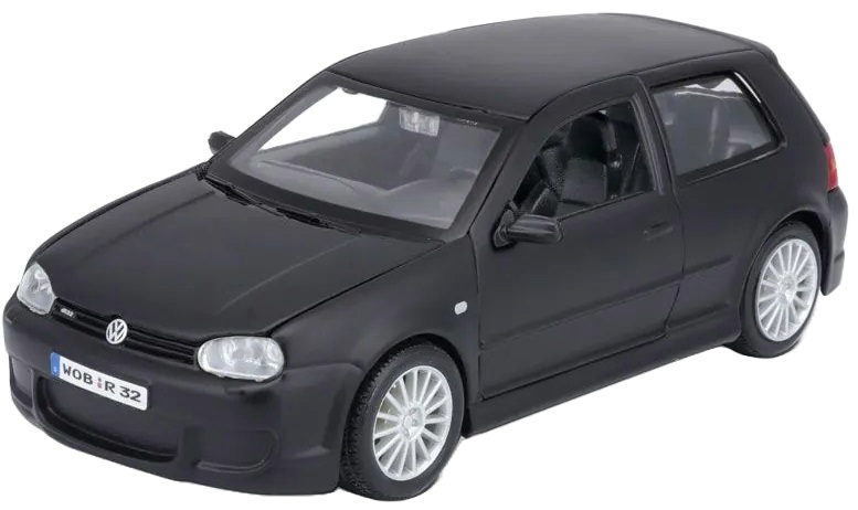 Mașinuță metalică Maisto Special Edition - Volkswagen Golf R32, neagră, 1:24