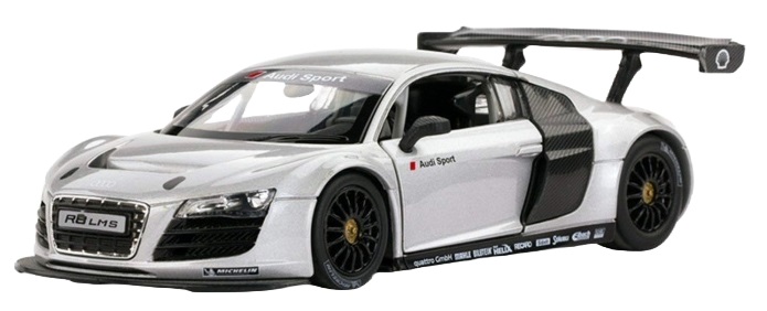Mașină din metal Rastar - Audi R8, cu ușile care se deschid, 1:24