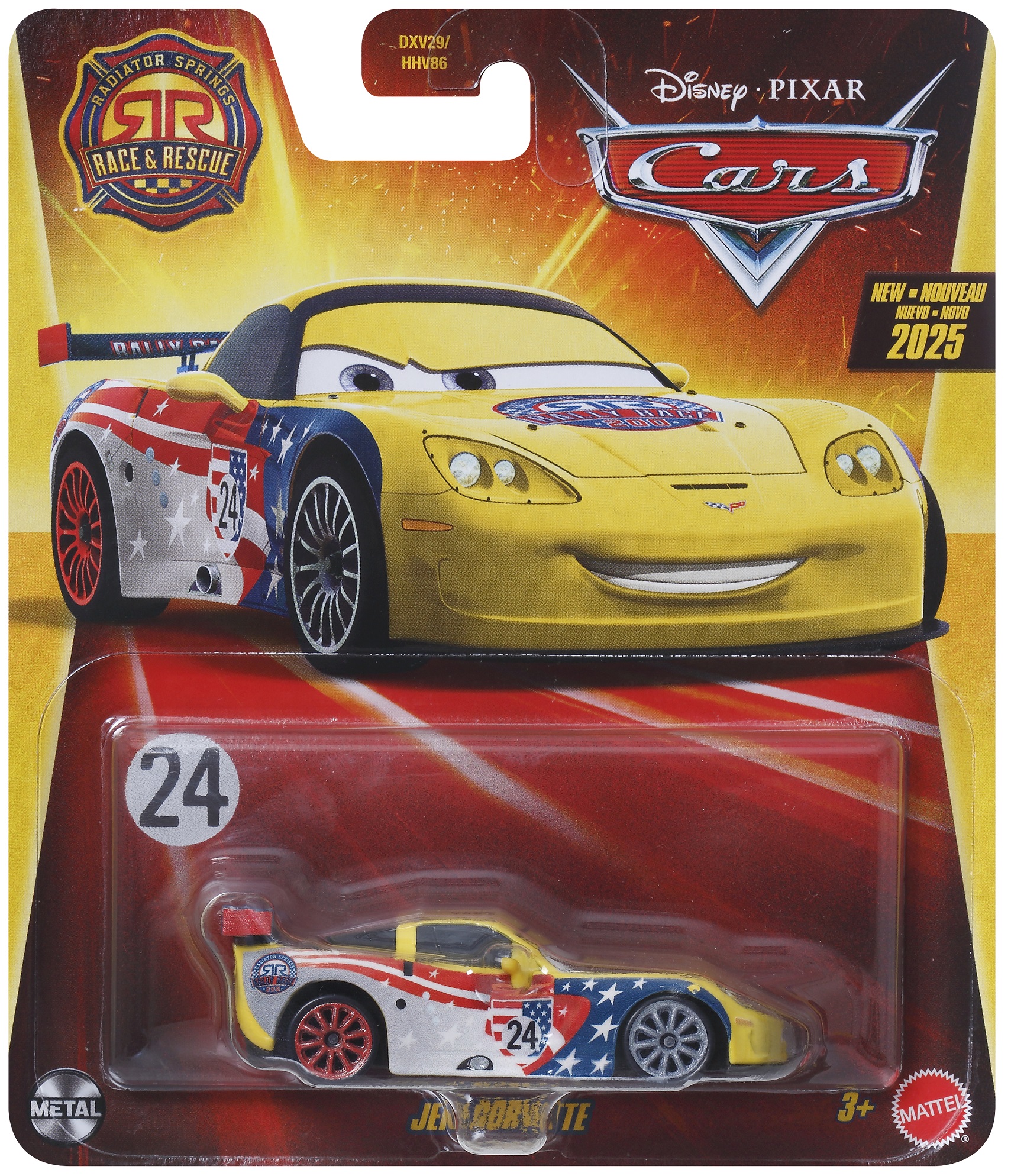 Cărucior metalic Disney Pixar Cars Race and Rescue - Jeff Gorvette