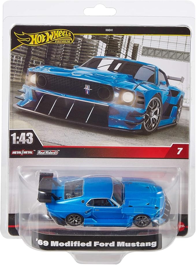 Mașină Hot Wheels Diecast - Ford Mustang modificat '69, 1:43