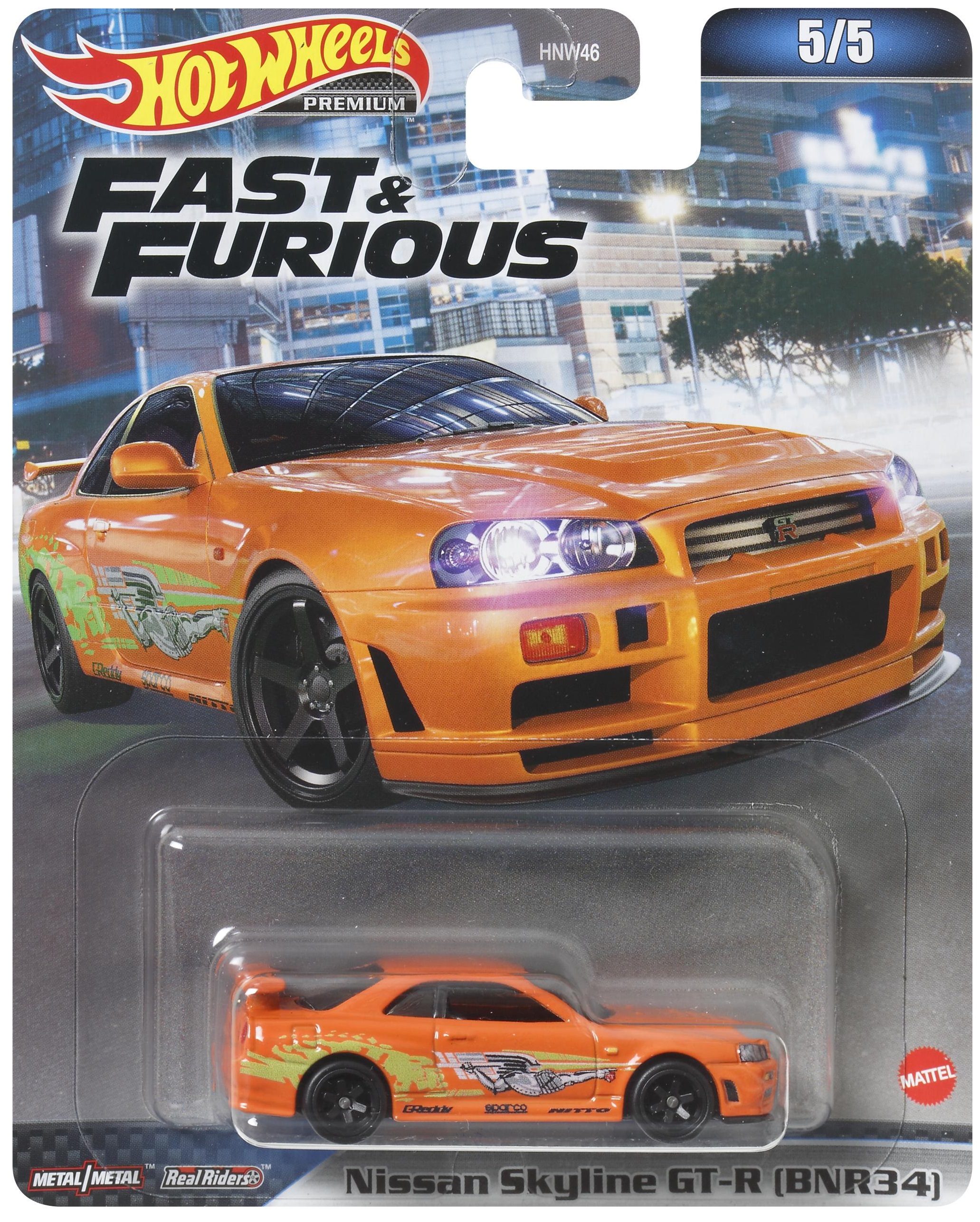 Mașinuță din metal Hot Wheels Fast & Furious - Nissan Skyline GTR