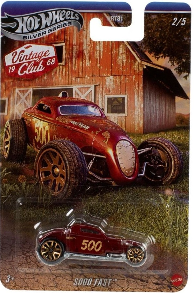 Mașinuță metalică Hot Wheels Vintage Racing Club - Sooo fast 500, 1:64