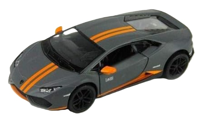 Mașină metalică Kinsmart - Lamborghini Huracan LP-610-4, 1:36, gri