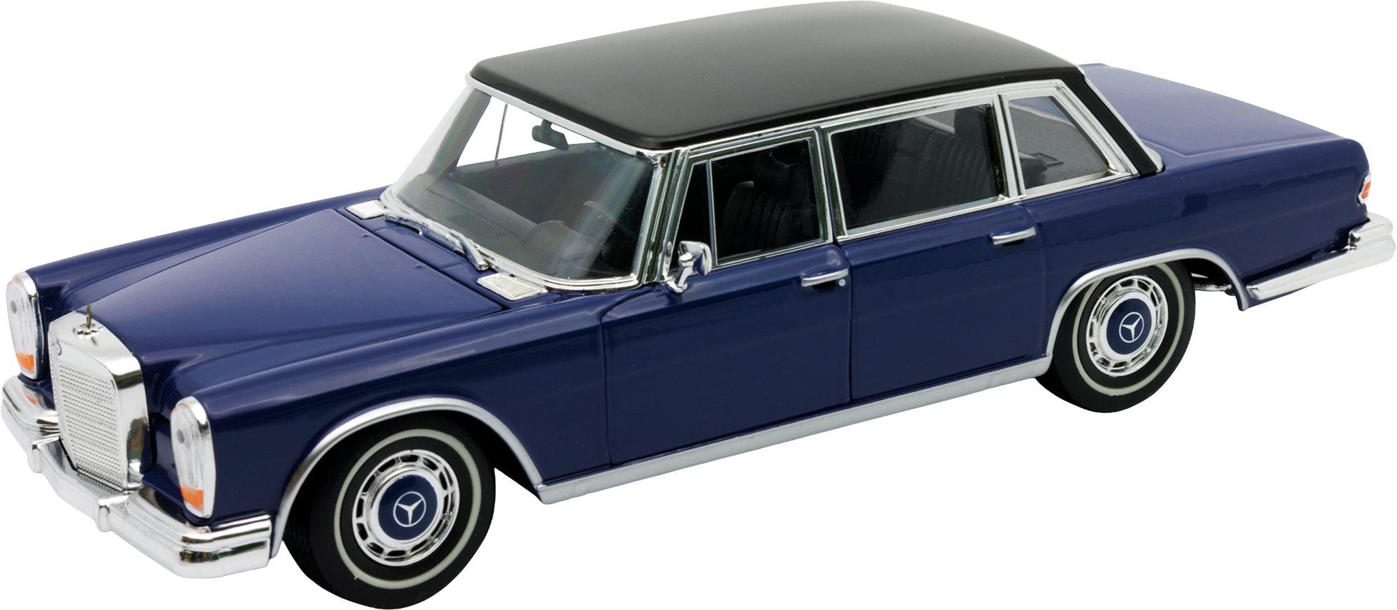 Mașină metalică Welly - 1963 Mercedes-Benz 600, albastru, 1:24