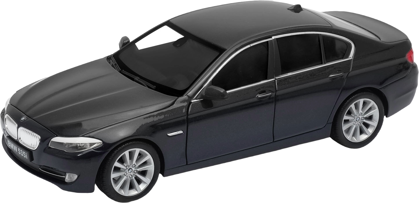 Mașină metalică Welly - BMW 535i, negru, 1:24