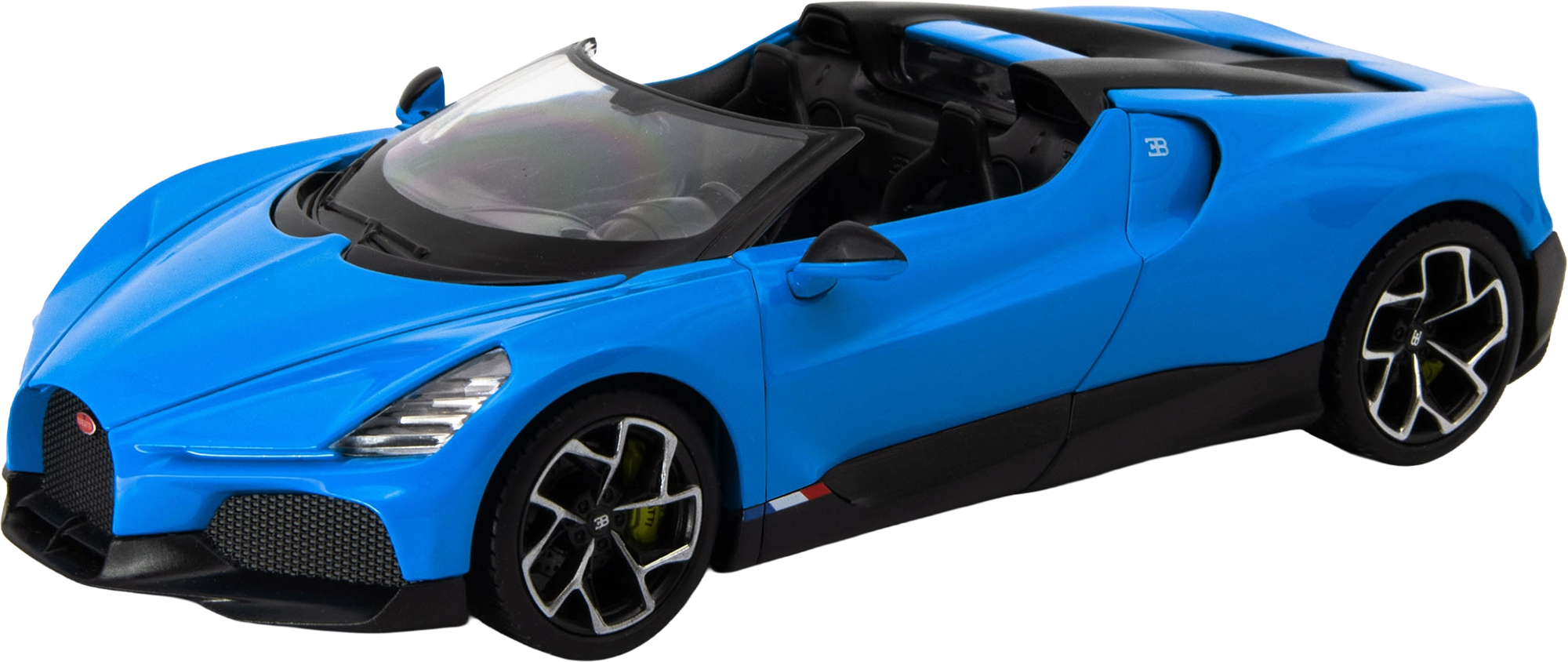 Mașină metalică Welly - Bugatti W16 Mistral, albastru, 1:24