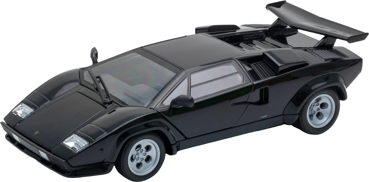 Mașină metalică Welly - Lamborghini Countach LP 5000 S, negru, 1:24