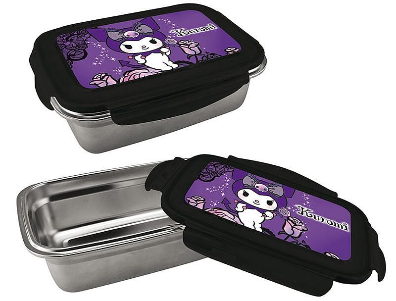Cutie metalică pentru mâncare Graffiti Kuromi - Purple Laces
