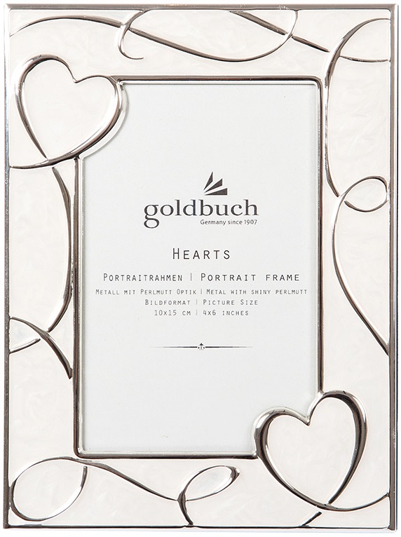 Rama foto metalica Goldbuch - Hearts, 10 x 15 cm
