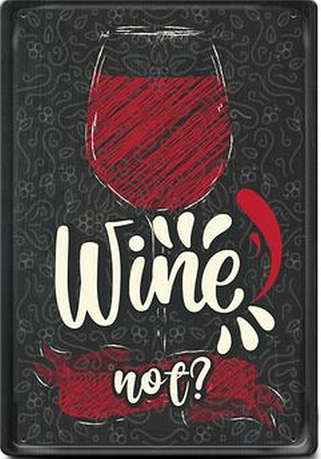 Placă metalică Simetro - Wine Not